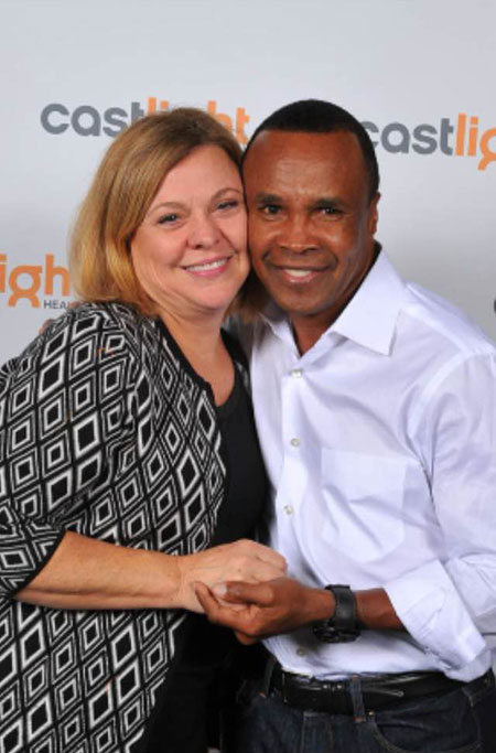 Sugar Ray Leonard with Karen Sylvester