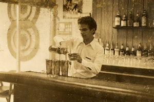 Tony teaching his first bartending class in 1977
